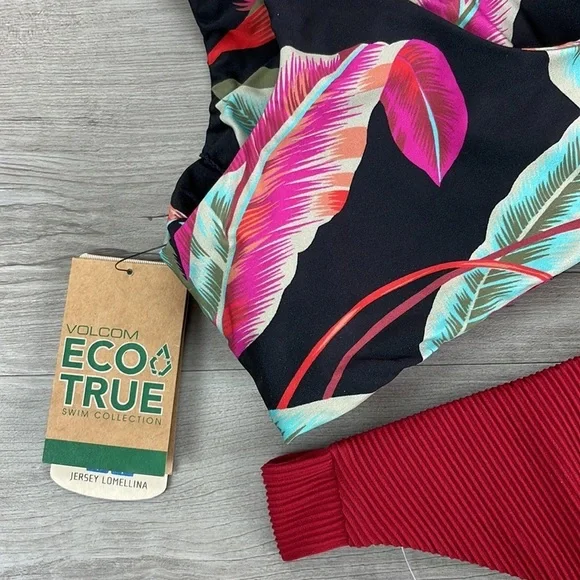 ☀️VOLCOM☀️RVCA☀️ FRONDS 4EVER CROP FADE OUT MEDIUM BIKINI SET - Picture 11 of 12